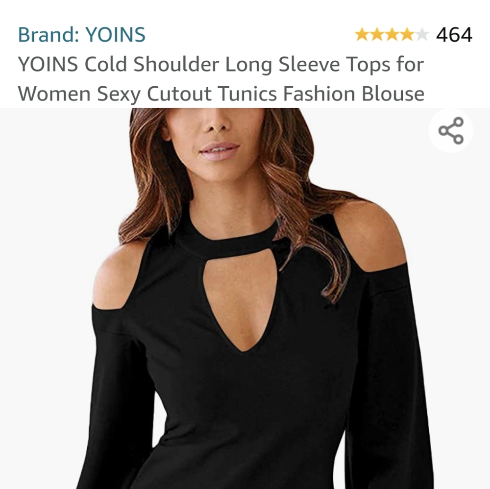Cold Shoulder Long Sleeve - Cutout Tunic Fashion Blouse